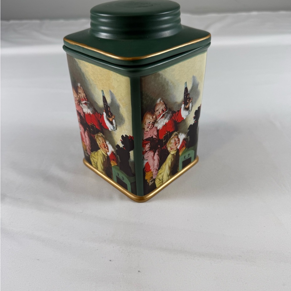 Vintage Coca-Cola‎ Santa Claus Tin Container Classic Holiday Collectible